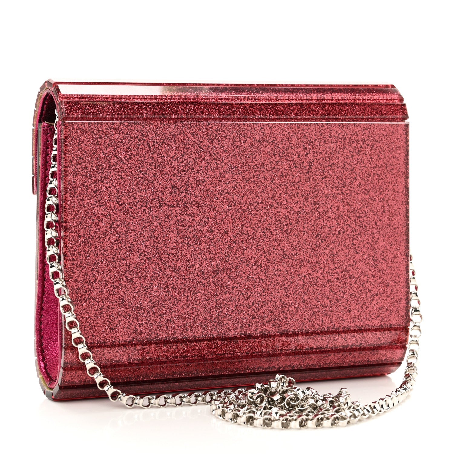 Acrylic Glitter Micro Candy Clutch Red