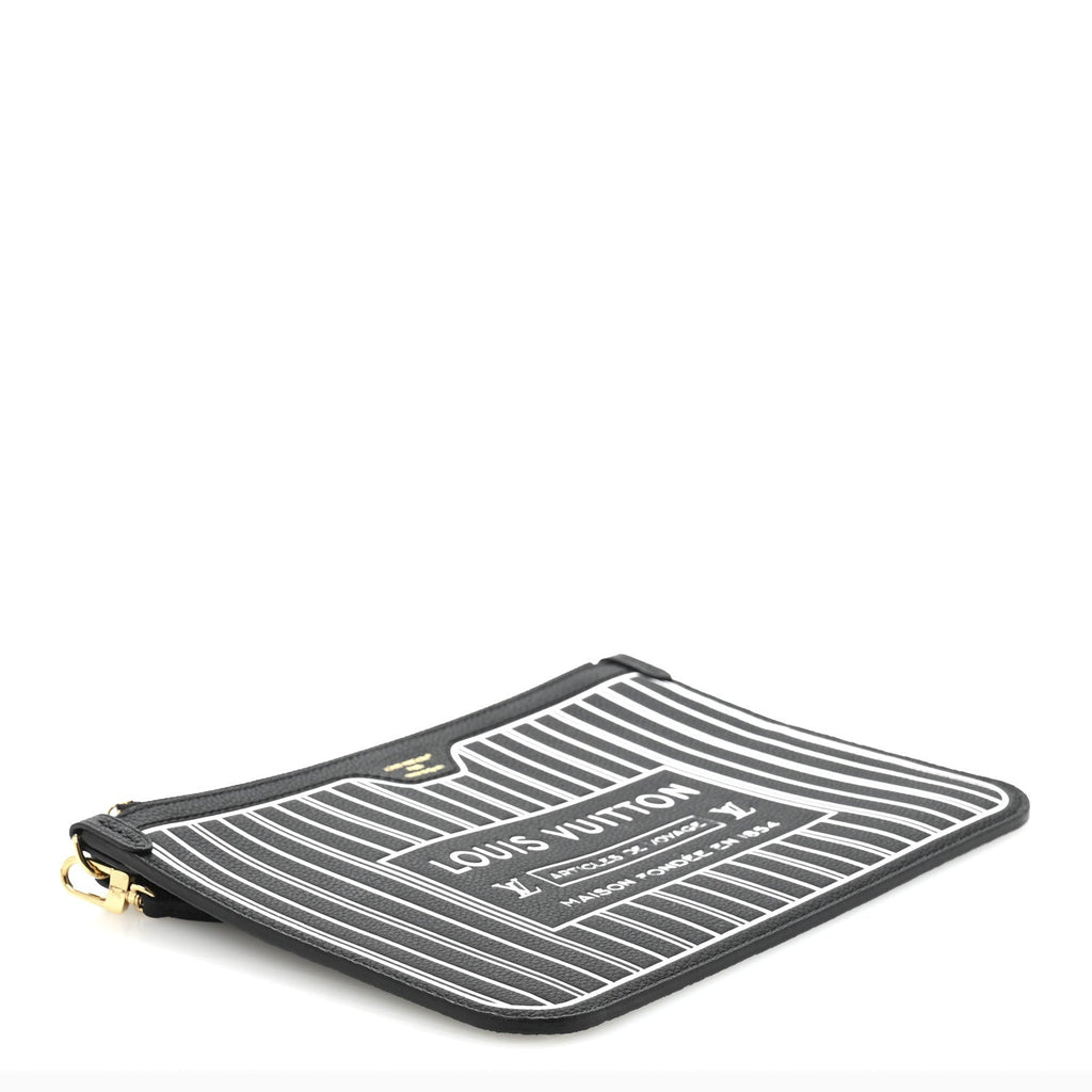Calfskin Neverfull Inside Out MM Pochette Black