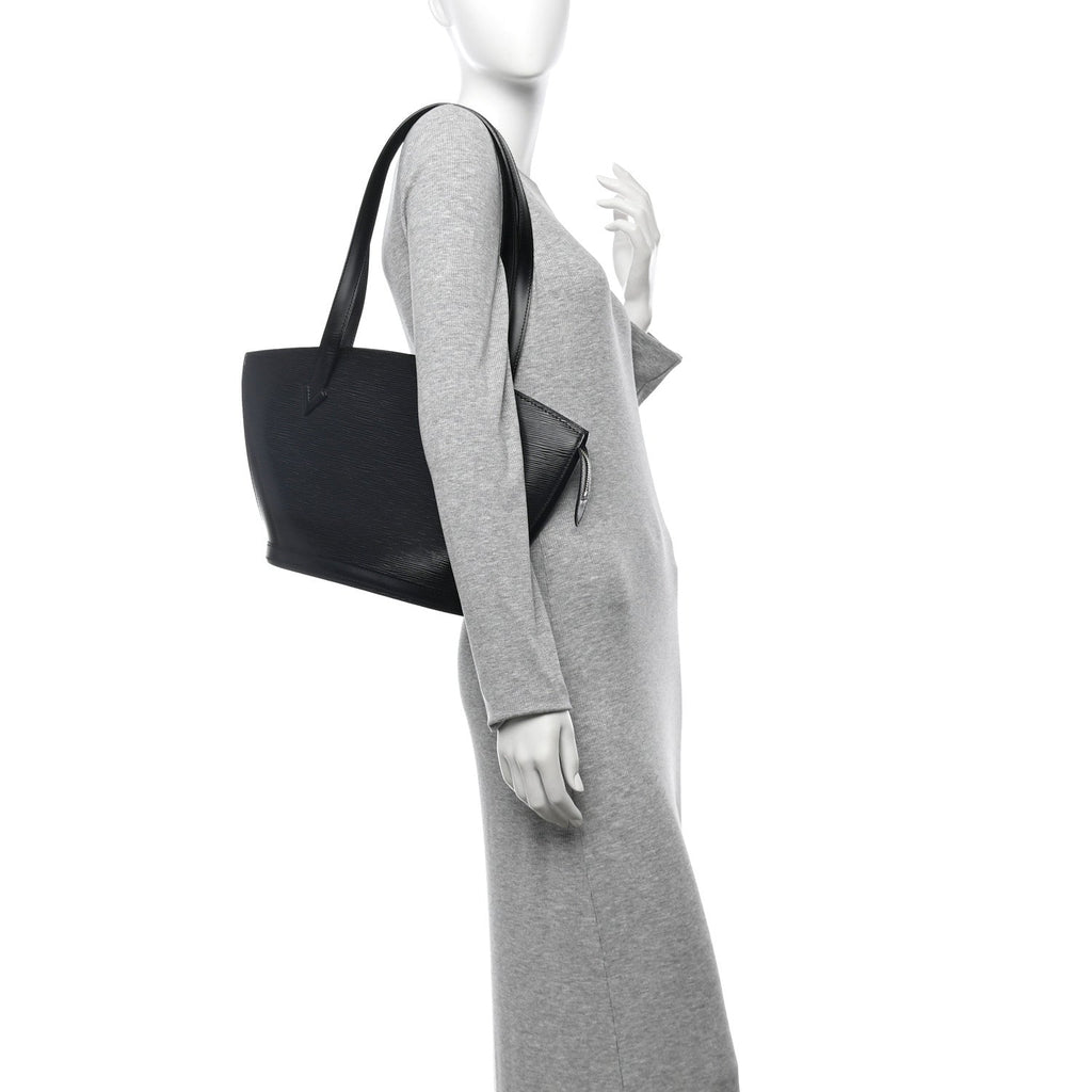 Epi Saint Jacques PM Long Straps Black