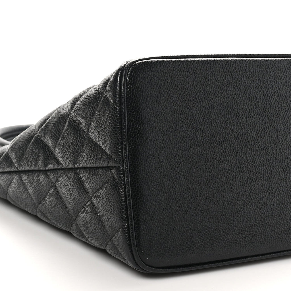 Caviar Quilted Medallion Tote Black
