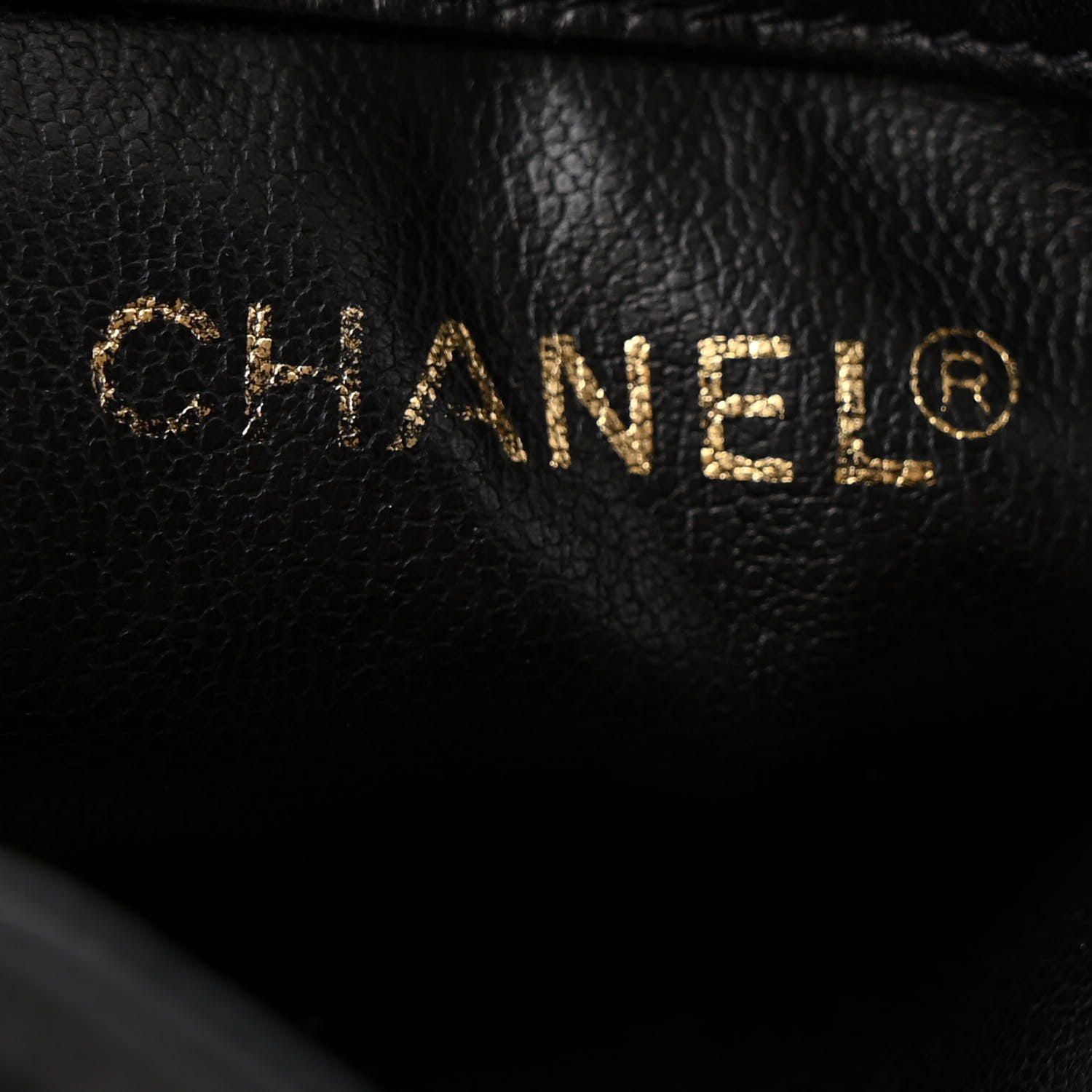 Lambskin CC Stitched Drawstring Bucket Bag Black