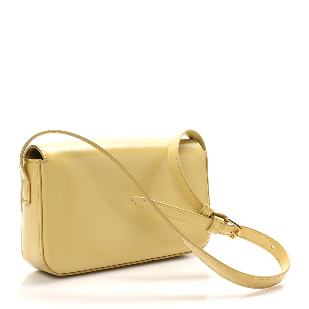 Shiny Calfskin Triomphe Shoulder Bag Papyrus