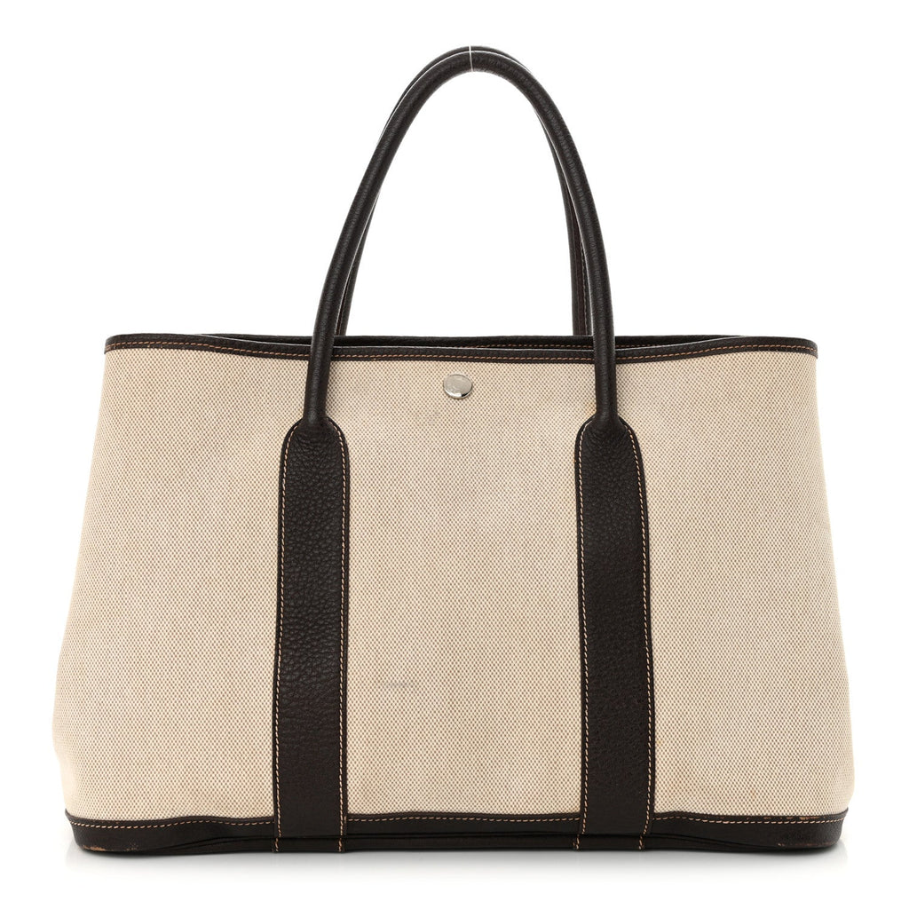Buffle Skipper Toile Garden Party 36 MM Tote Marron Fonce