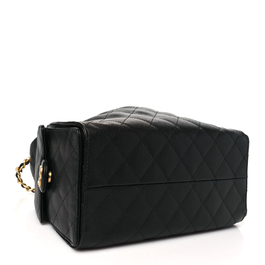 Caviar Quilted Small Chanel 25 Handbag Black