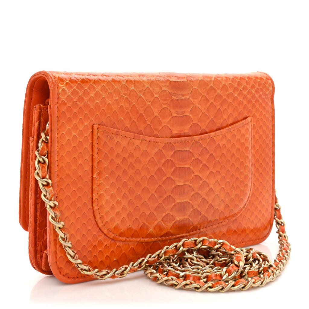 Snakeskin Wallet On Chain WOC Orange