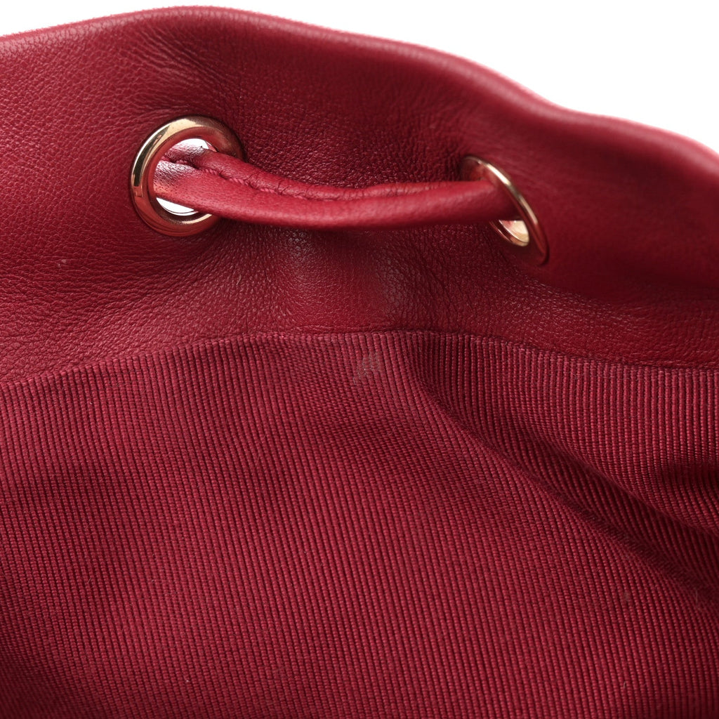 Lambskin Quilted Small Urban Spirit Backpack Red