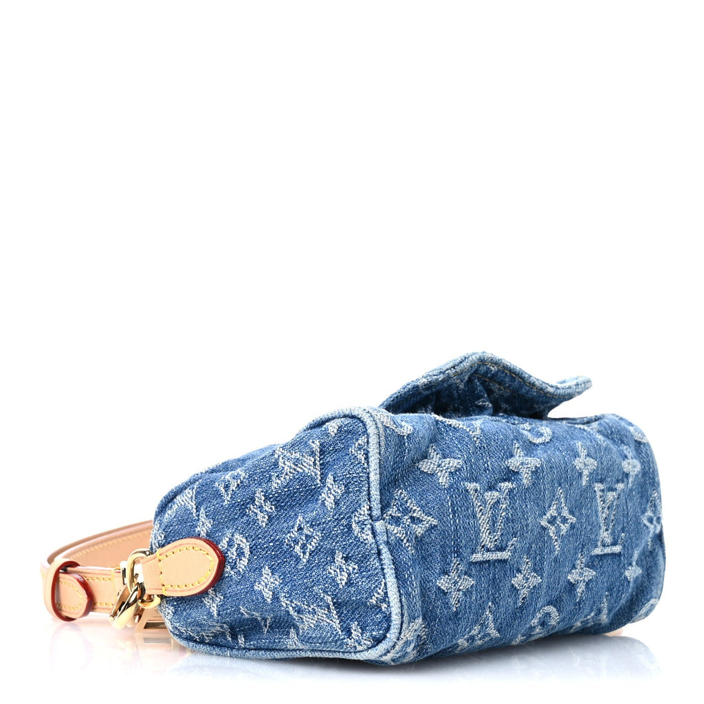 Monogram Denim Nano Speedy  Blue