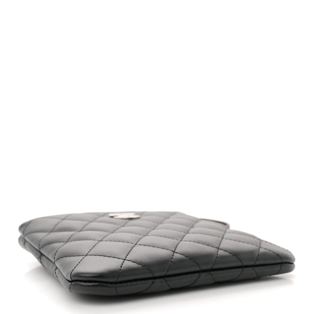 Lambskin Quilted Crossbody Bag Black