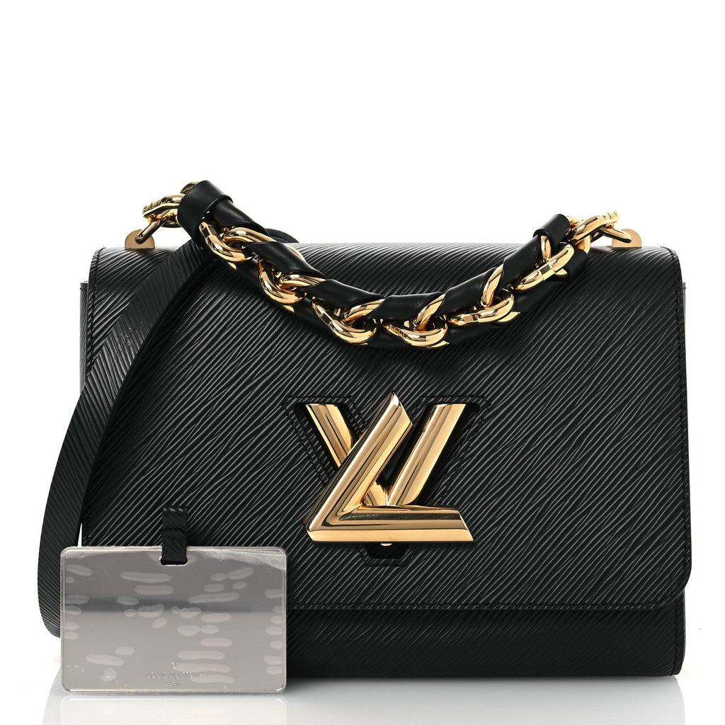 Epi Twist Braided Strap Shoulder Bag MM Black