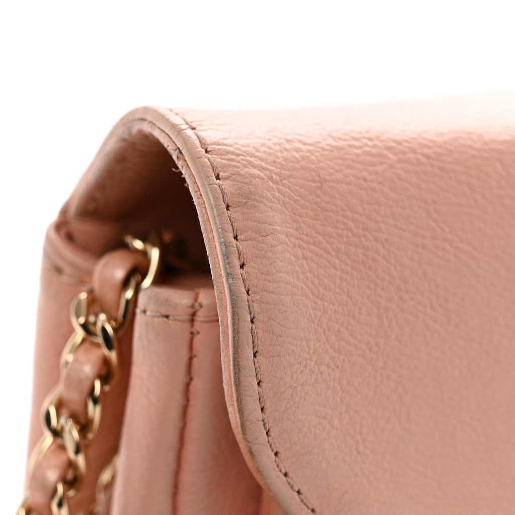 Iridescent Calfskin Smart Pocket Flap Bag Pink