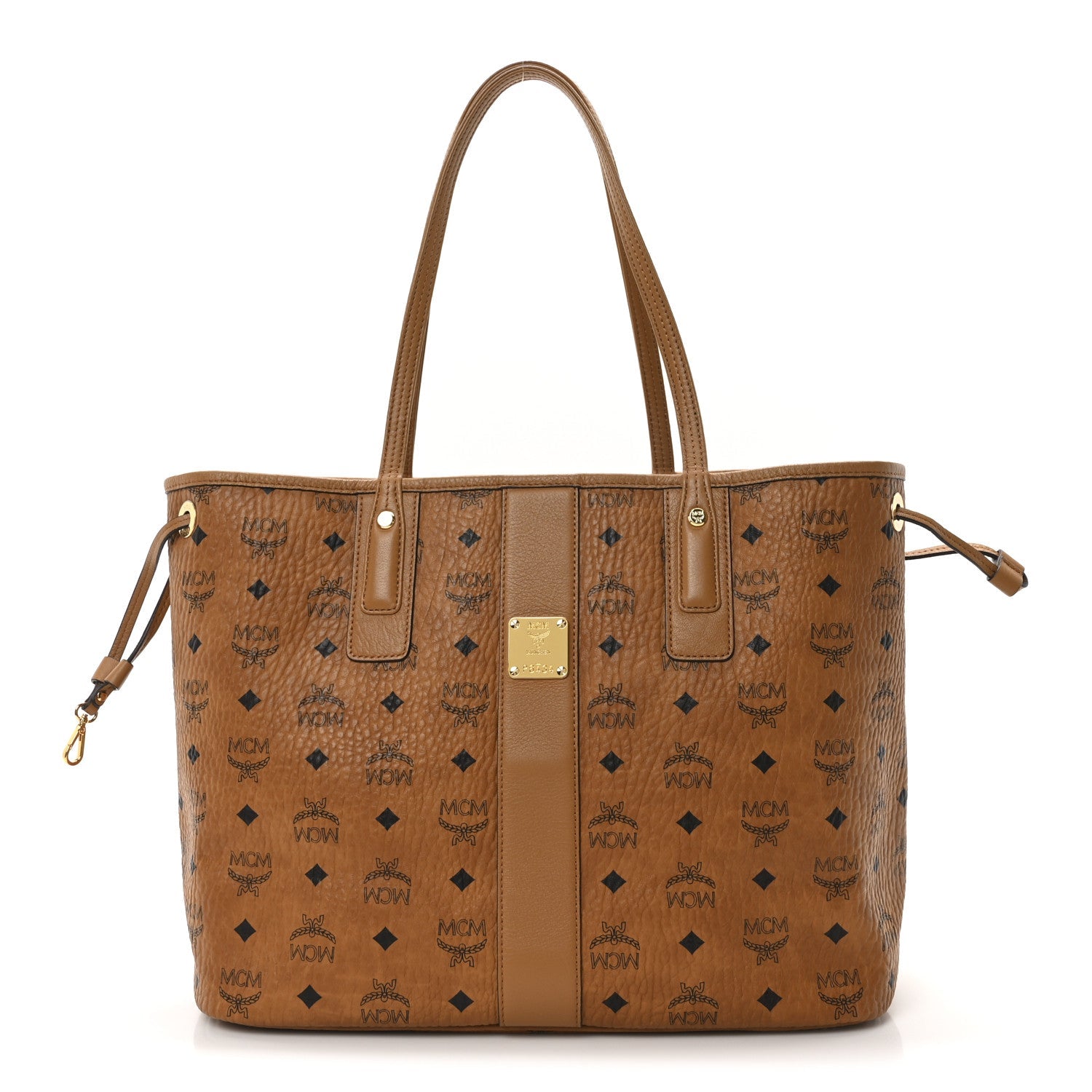 Visetos Medium Liz Reversible Shopper Tote Cognac