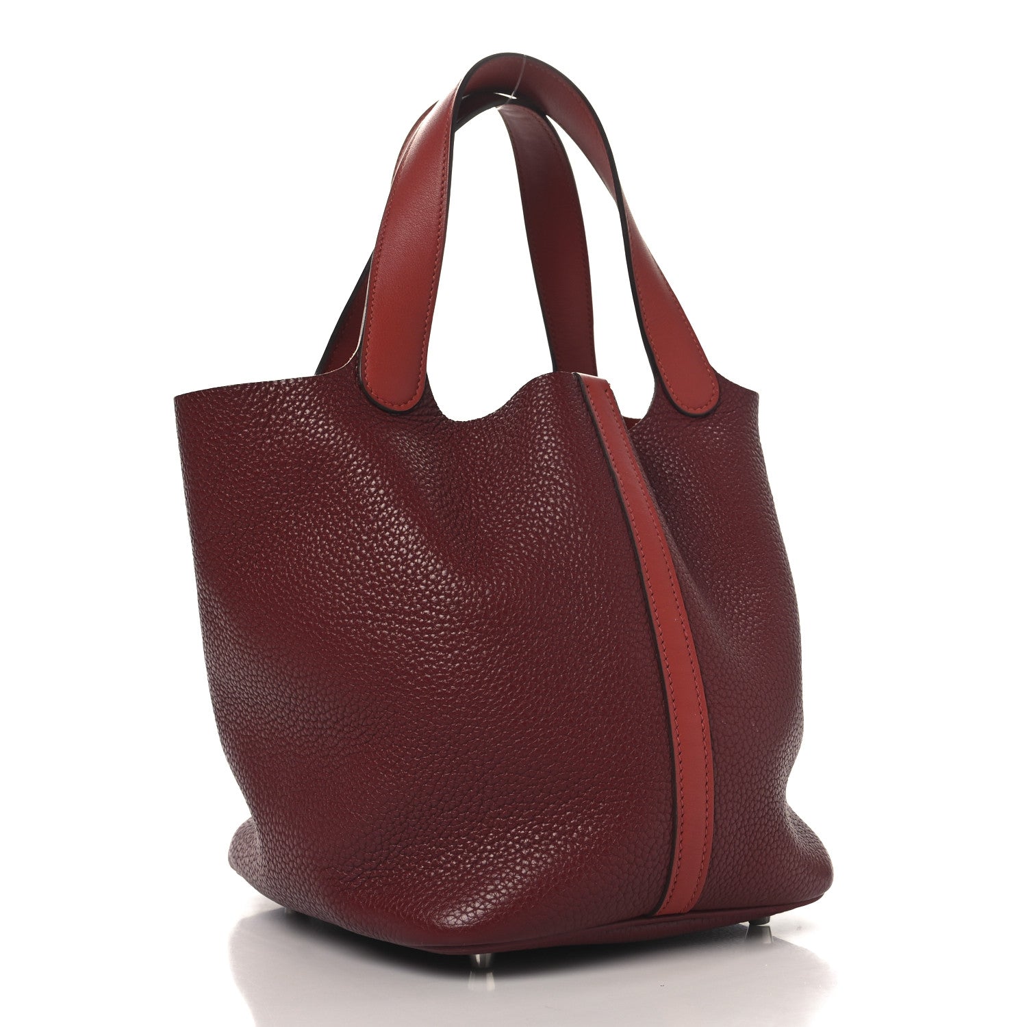 Taurillon Clemence Swift Picotin Lock 22 MM Rouge H Brique