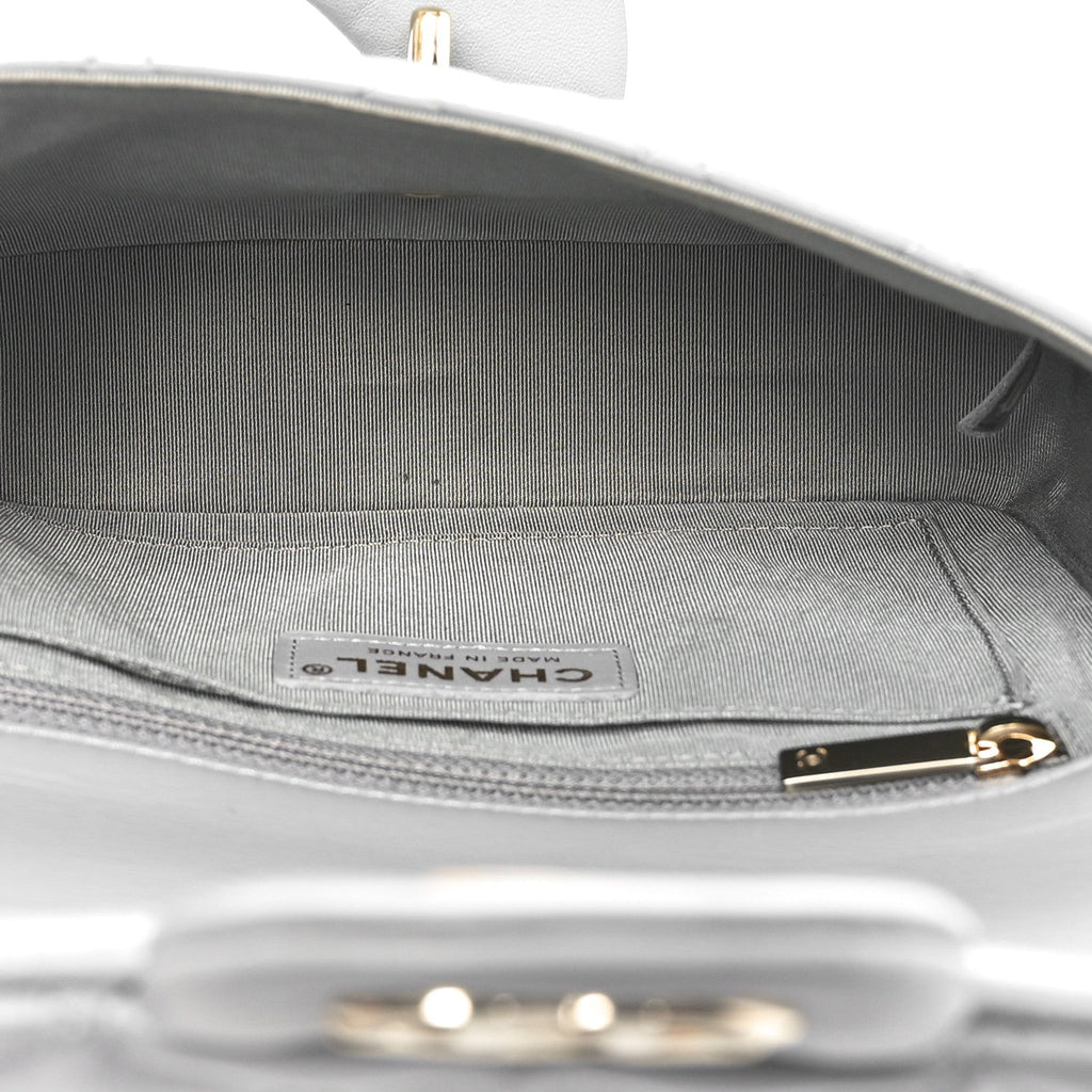 Calfskin Quilted Bolero De Chanel Flap Bag Grey