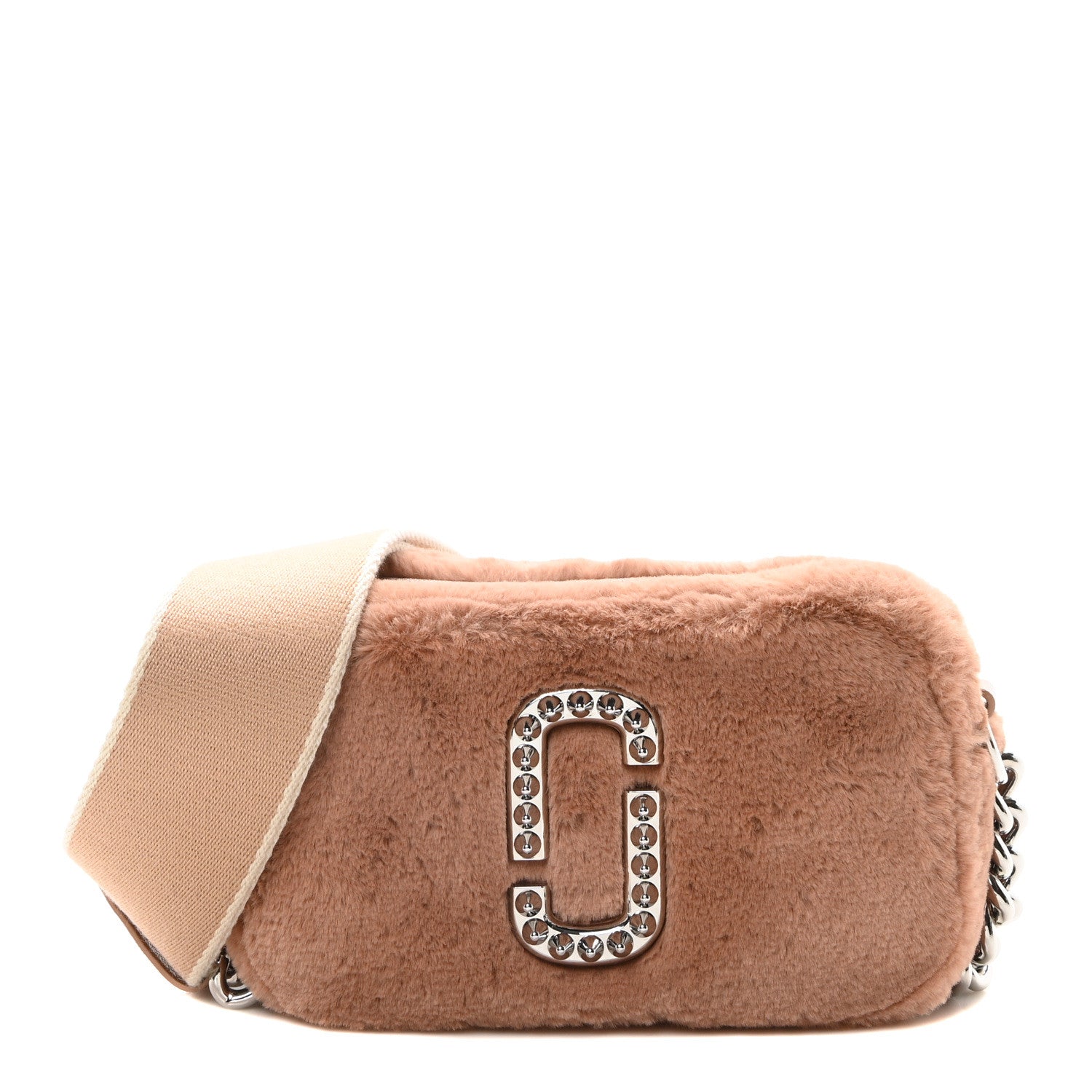Faux Fur Plush Snapshot Camera Bag Fluffy Rose