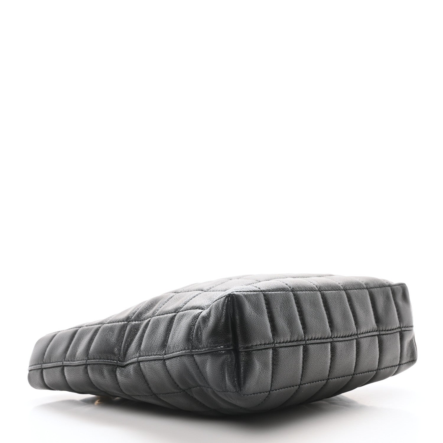 Lambskin Carre Quilted Mini Shopping Bag Black