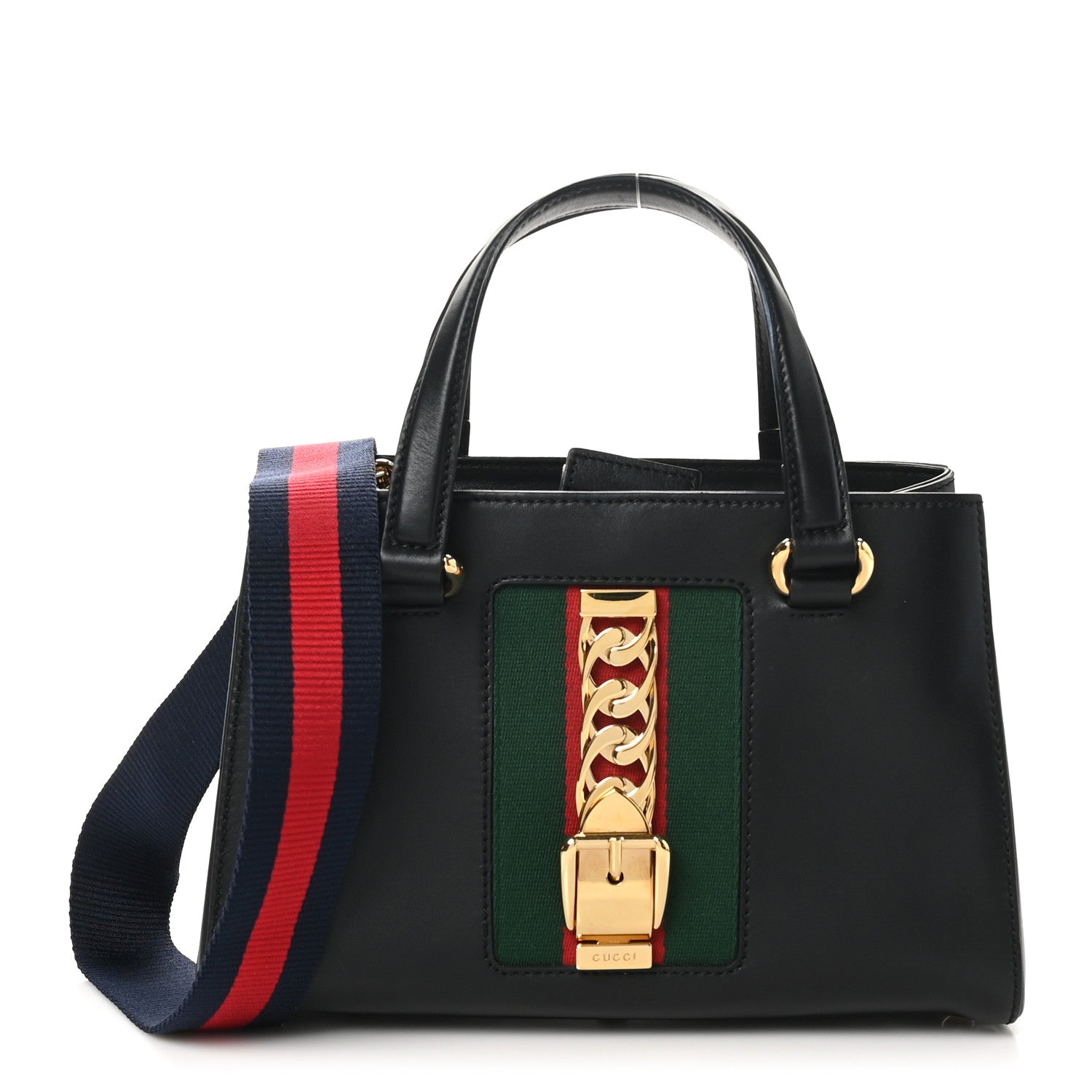 Calfskin Medium Sylvie Top Handle Tote Black