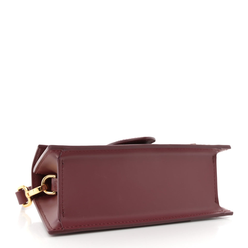 Smooth Calfskin Le Bambino Dark Burgundy