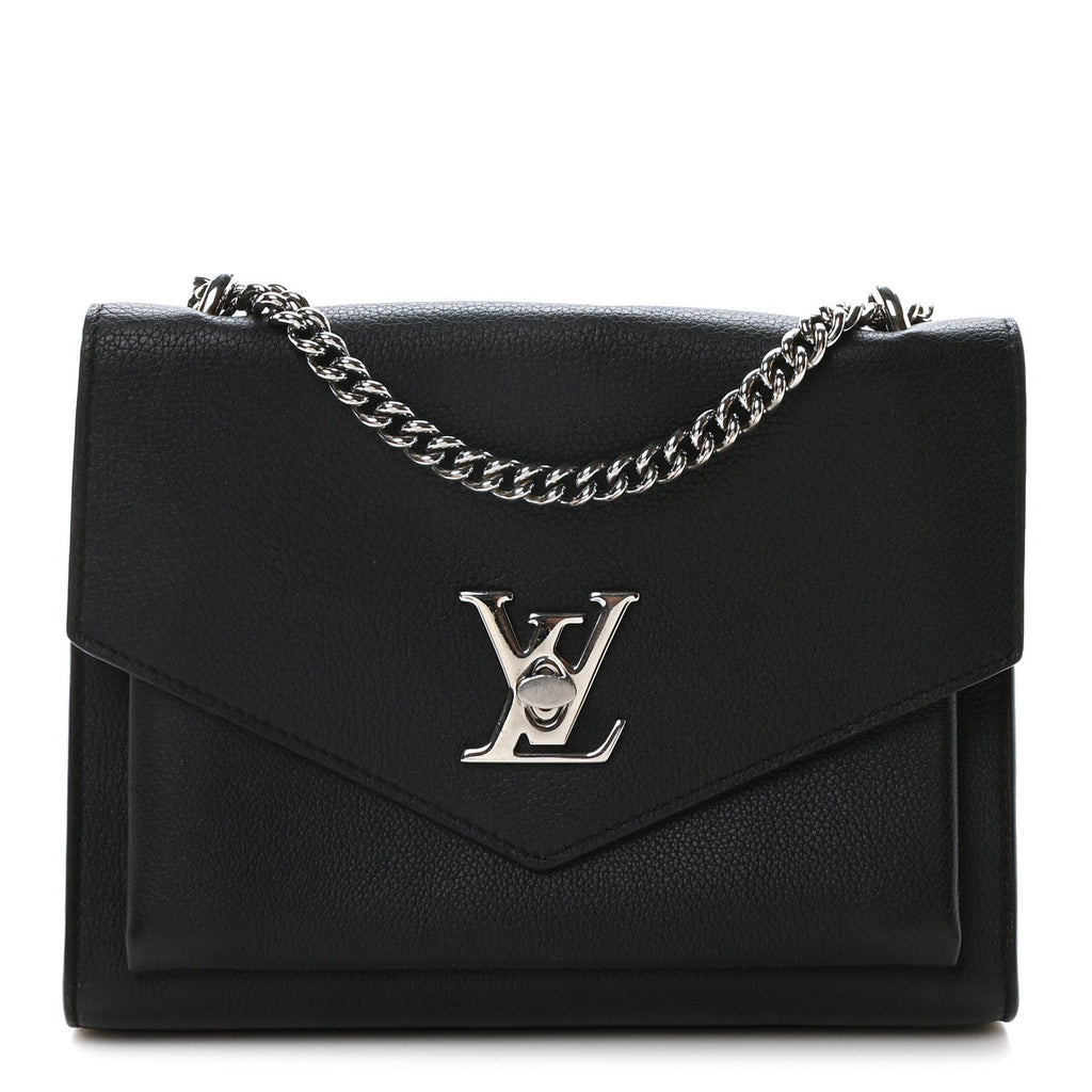 Soft Calfskin My Lockme Chain Bag BB Black