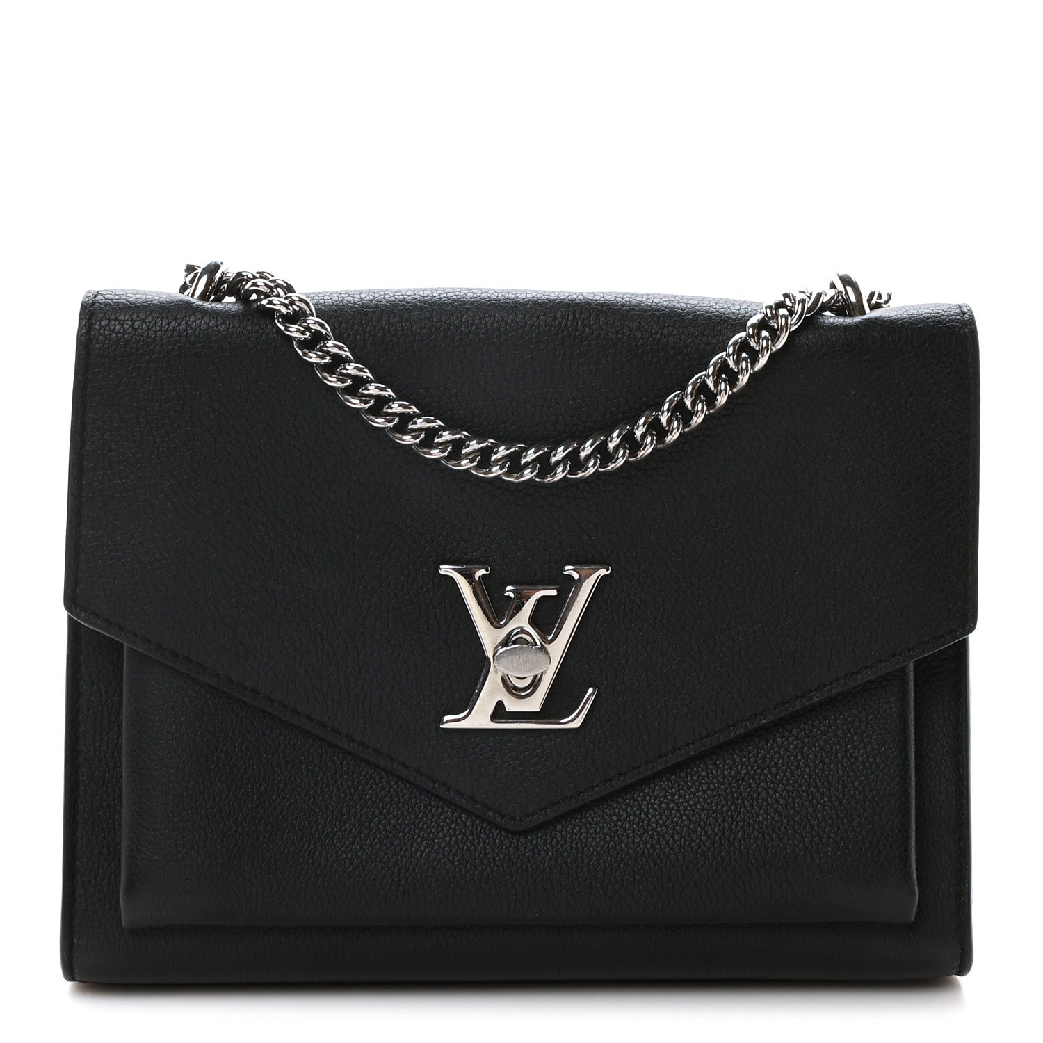 Soft Calfskin My Lockme Chain Bag BB Black
