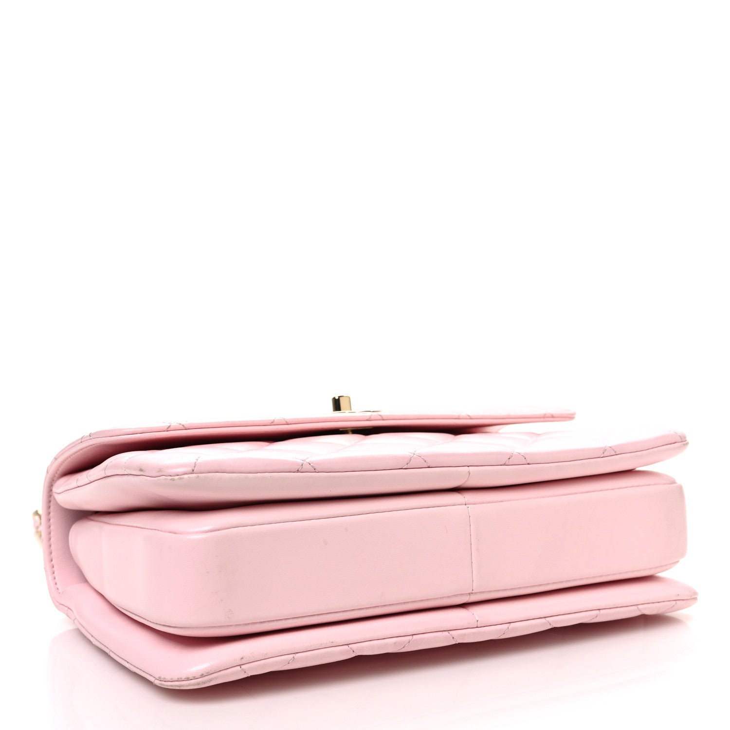 Lambskin Quilted Small Trendy CC Flap Dual Handle Bag Light Pink