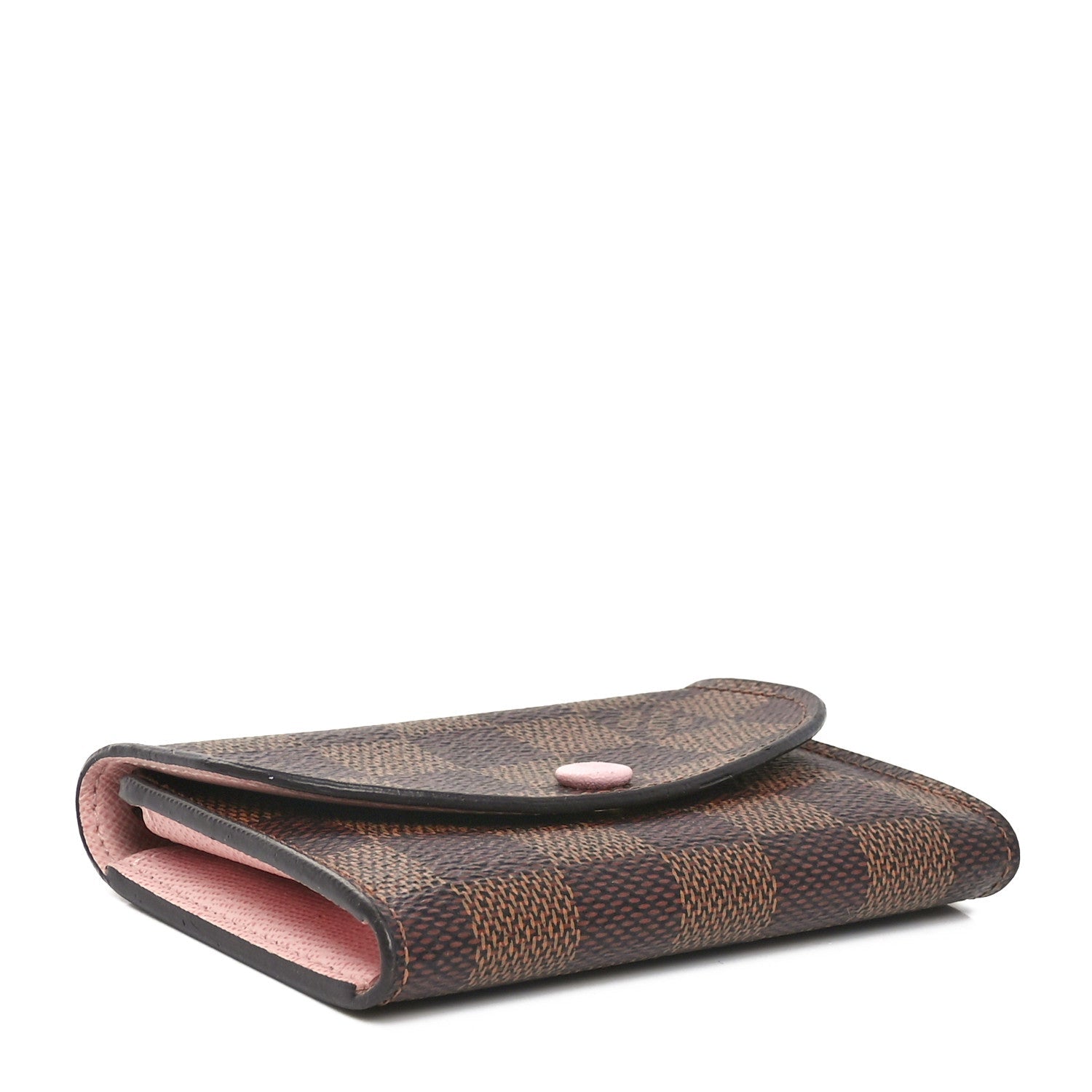 Damier Ebene Rosalie Coin Purse Rose Ballerine