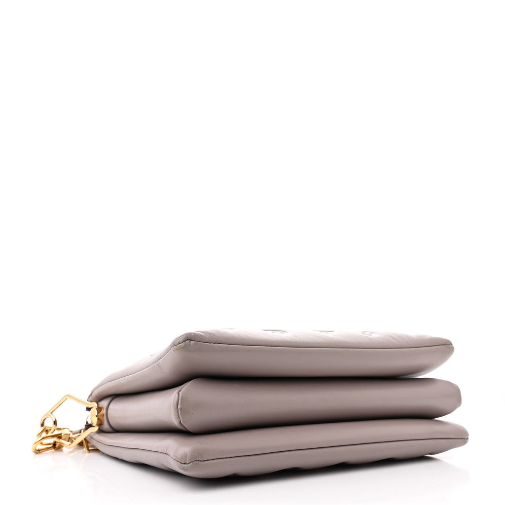 Lambskin Embossed Monogram Coussin PM Gris
