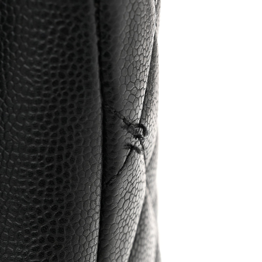 Caviar Quilted Grand Shopping Tote GST Black