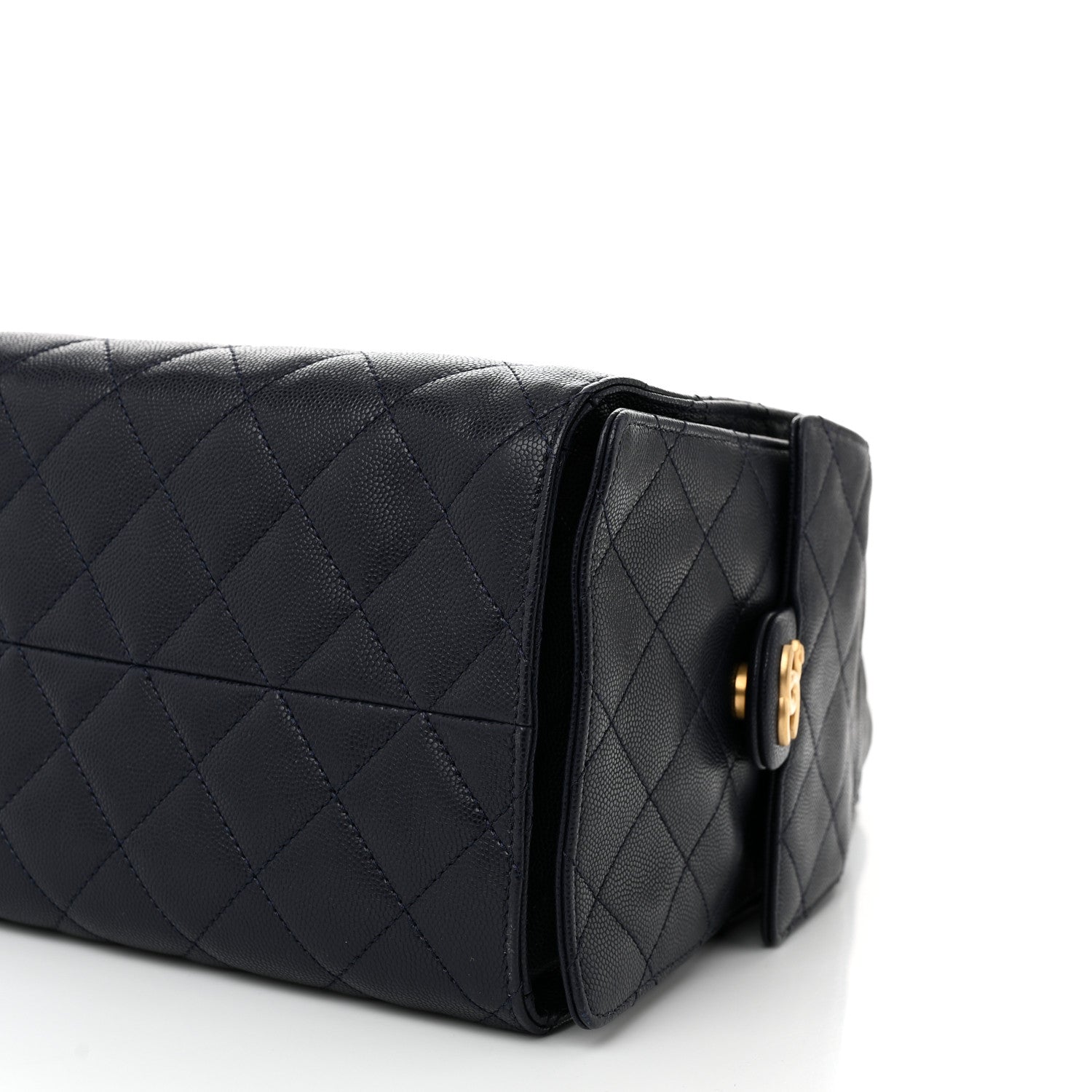 Caviar Quilted Medium Chanel 25 Handbag Dark Navy