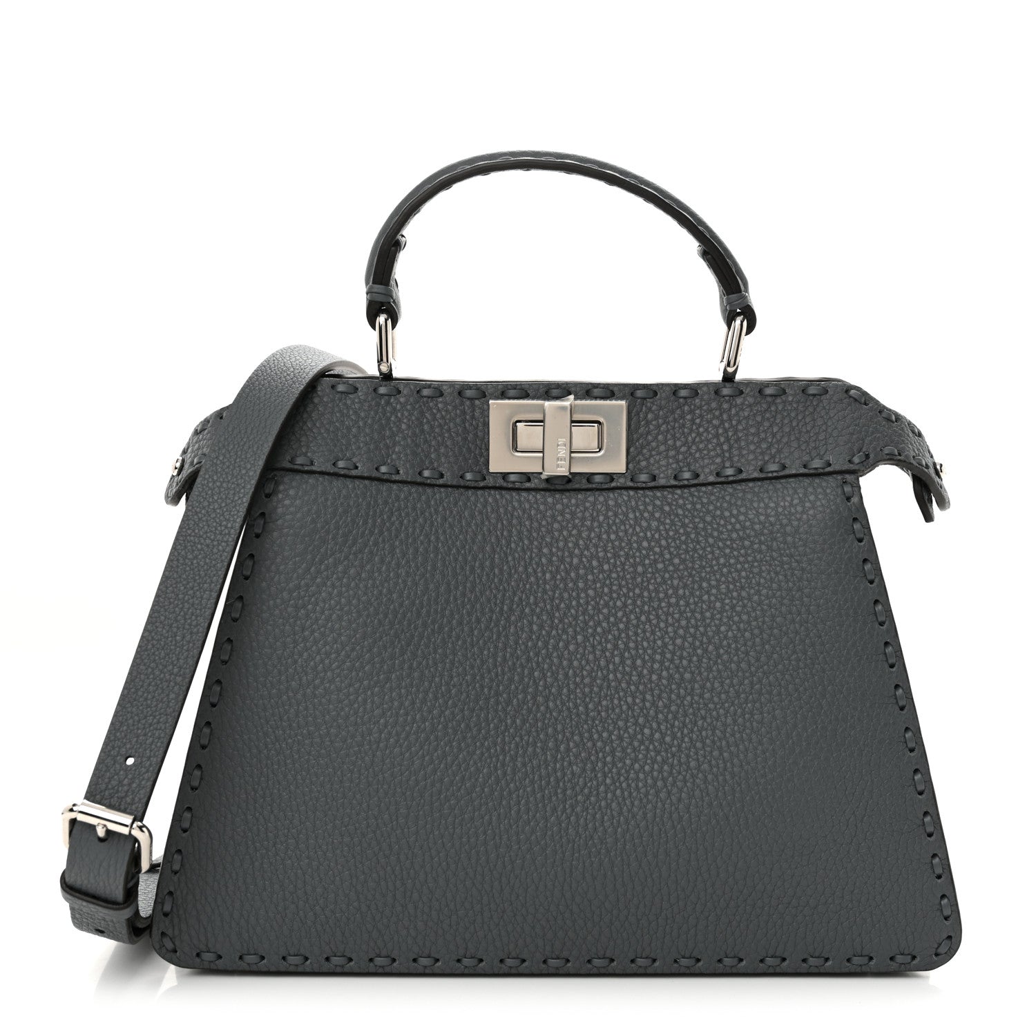 Cuoio Romano Selleria Chamois Small Peekaboo I SEE U Satchel Tempesta