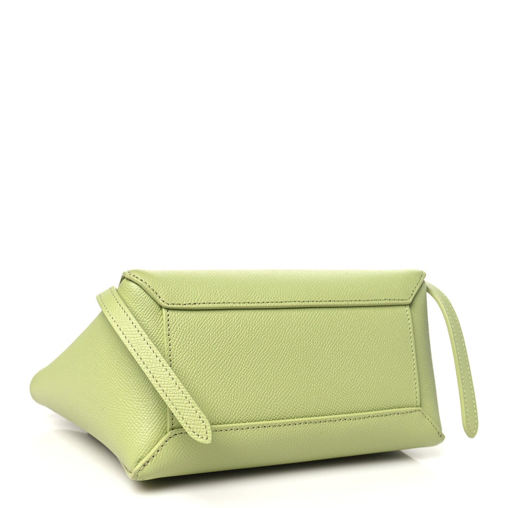 Grained Calfskin Nano Belt Bag Vert D'eau