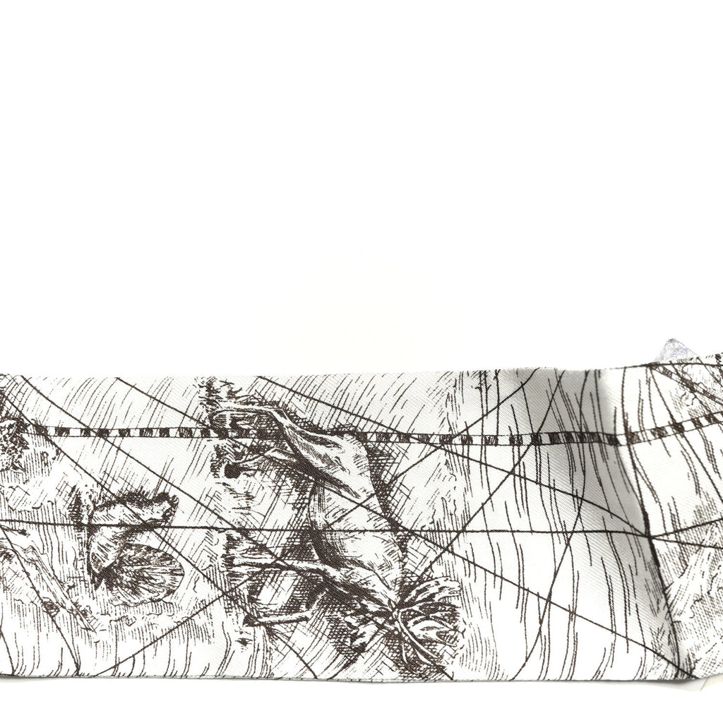 Silk ABCDior "M" Mitzah Scarf  Gris Anthracite