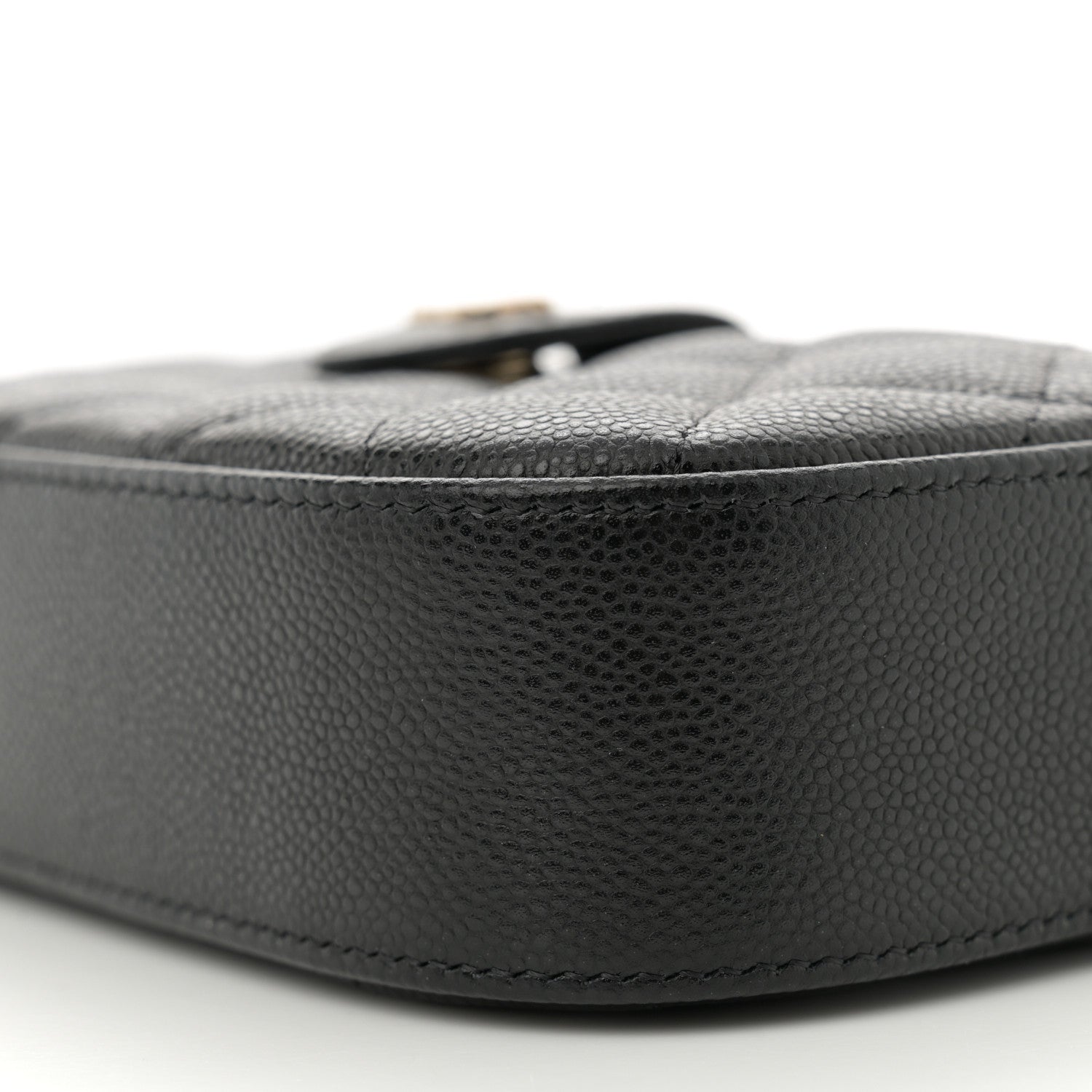 Caviar Quilted Chain Camera Bag Black