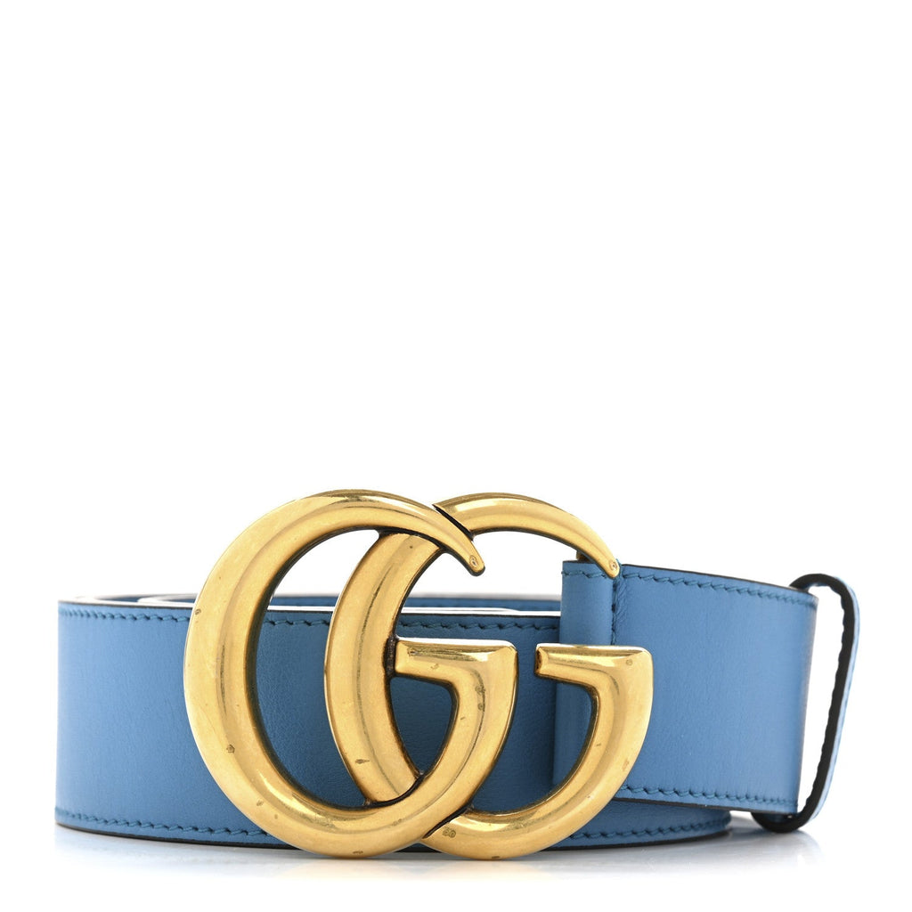 Calfskin Double G 40mm Belt 90 36 Clear Sky Blue