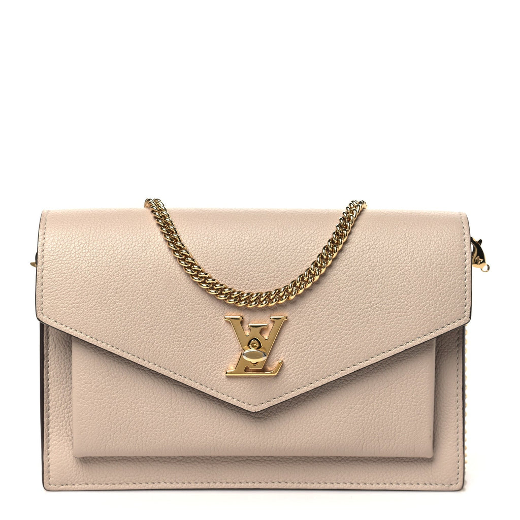 Soft Calfskin My Lockme Chain Pochette Greige
