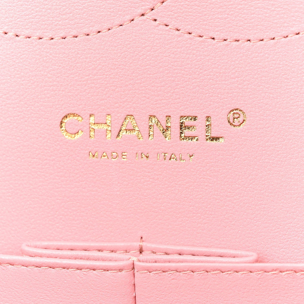 Caviar Quilted Jumbo Double Flap Pink