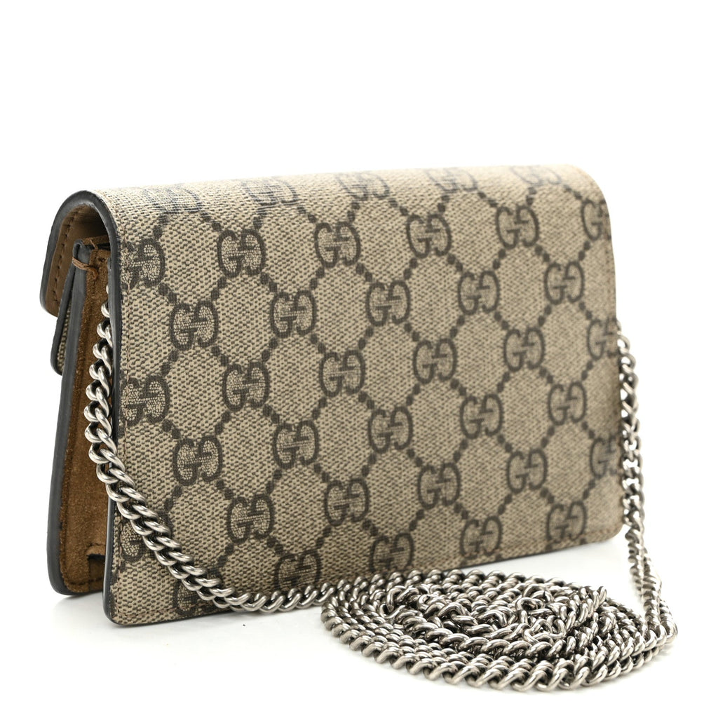 GG Supreme Monogram Super Mini Dionysus Shoulder Bag Taupe