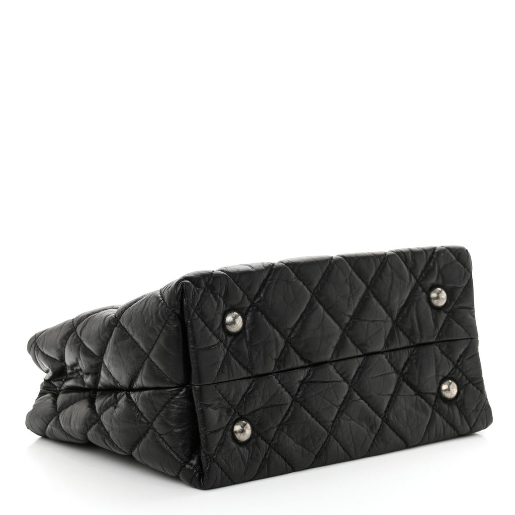 Aged Calfskin Quilted Reissue 2.55 Tote Black