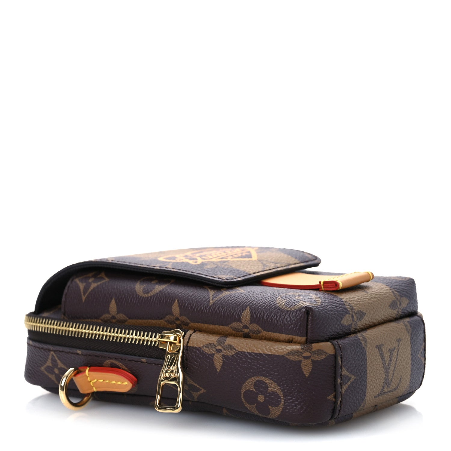 X NIGO Reverse Monogram Flat Double Phone Pouch