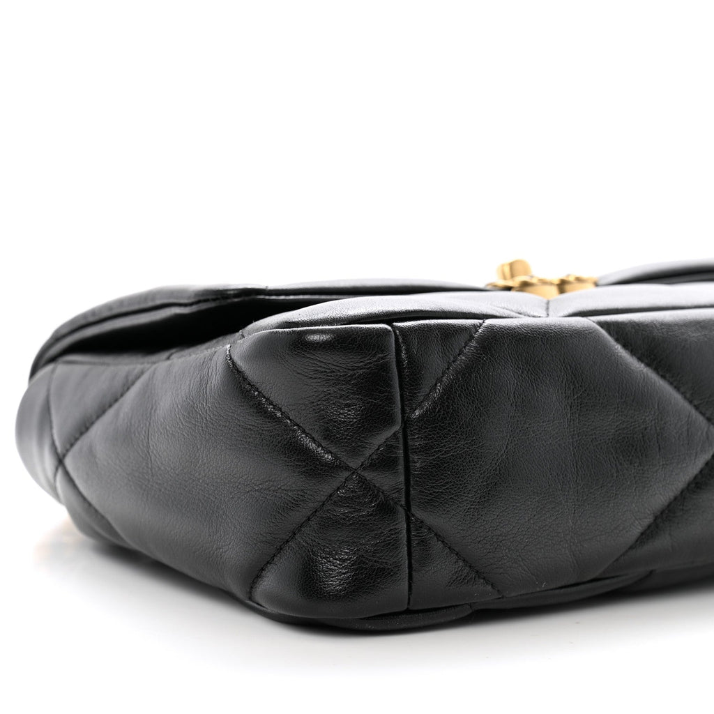Lambskin Quilted Medium Chanel 19 Flap Black