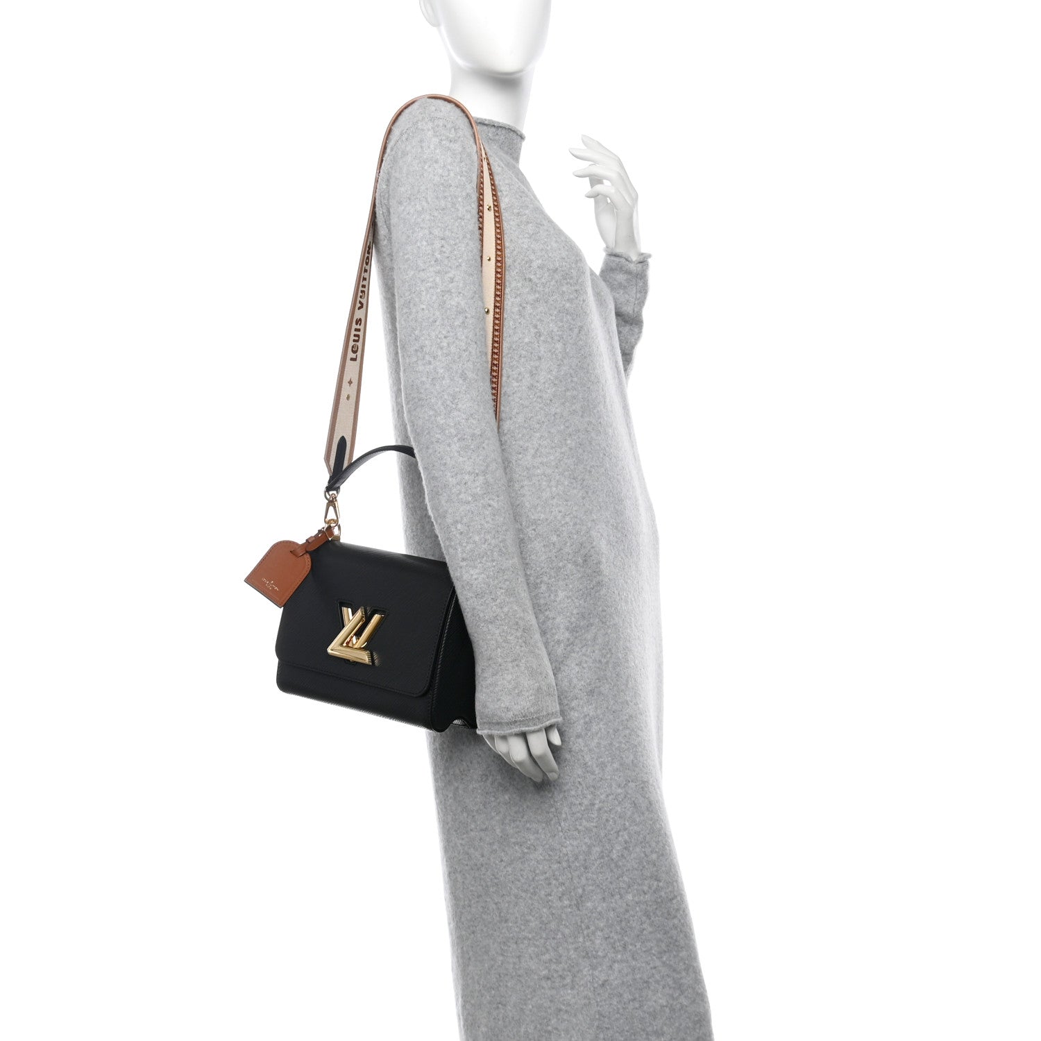 Epi Twist Top Handle Shoulder Bag Black