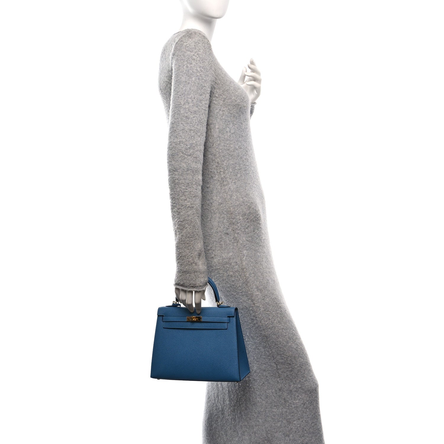 Epsom Kelly Sellier 25 Bleu Azur
