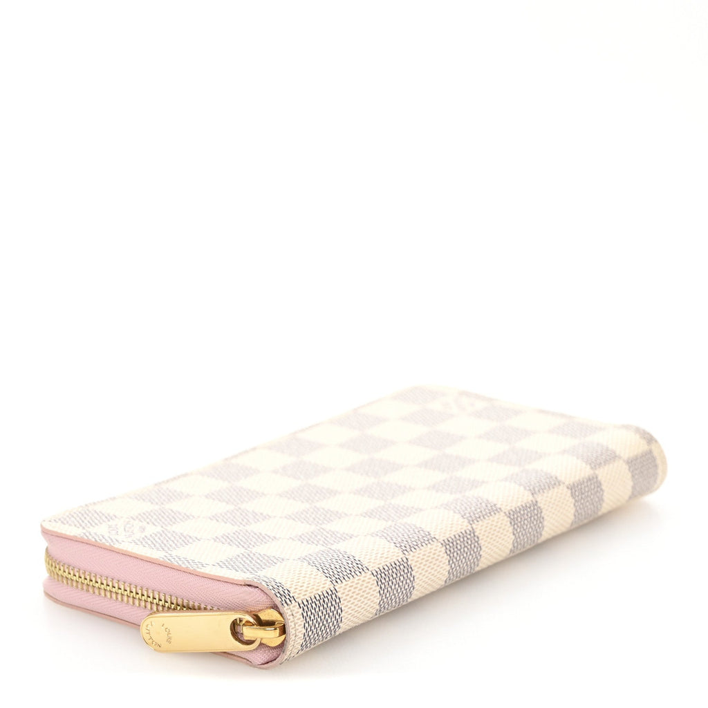 Damier Azur Zippy Wallet Rose Ballerine