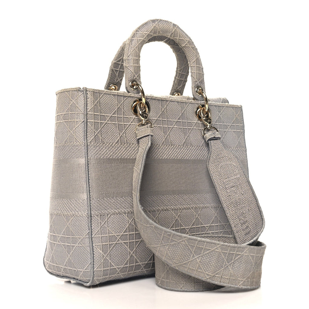 Canvas Embroidered Cannage Lady D-Lite Gray