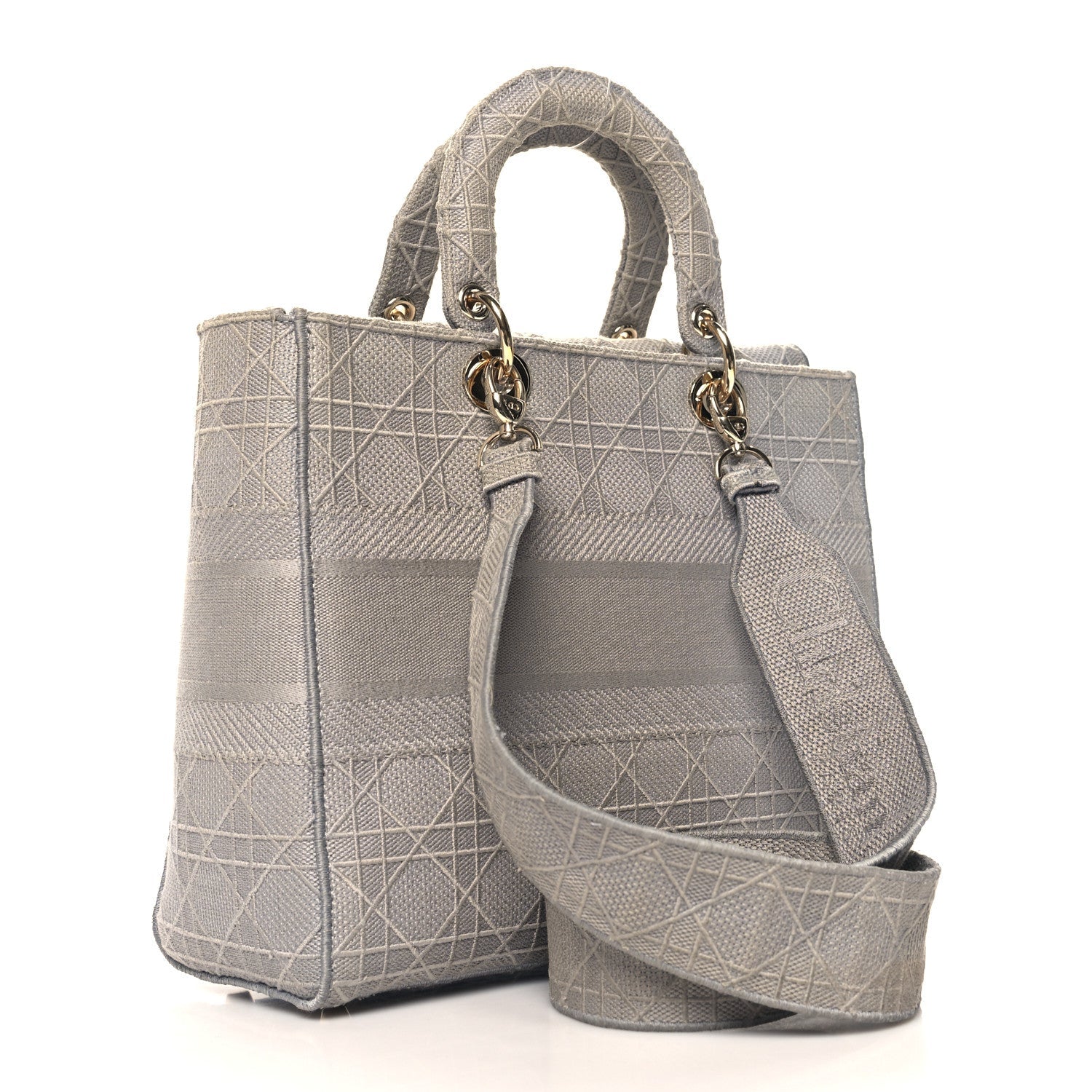 Canvas Embroidered Cannage Lady D-Lite Gray