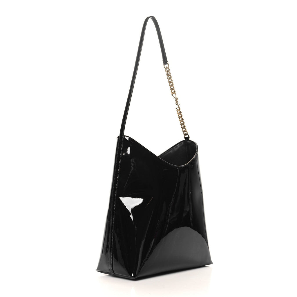 Patent Calfskin Rendez-Vous Hobo Black