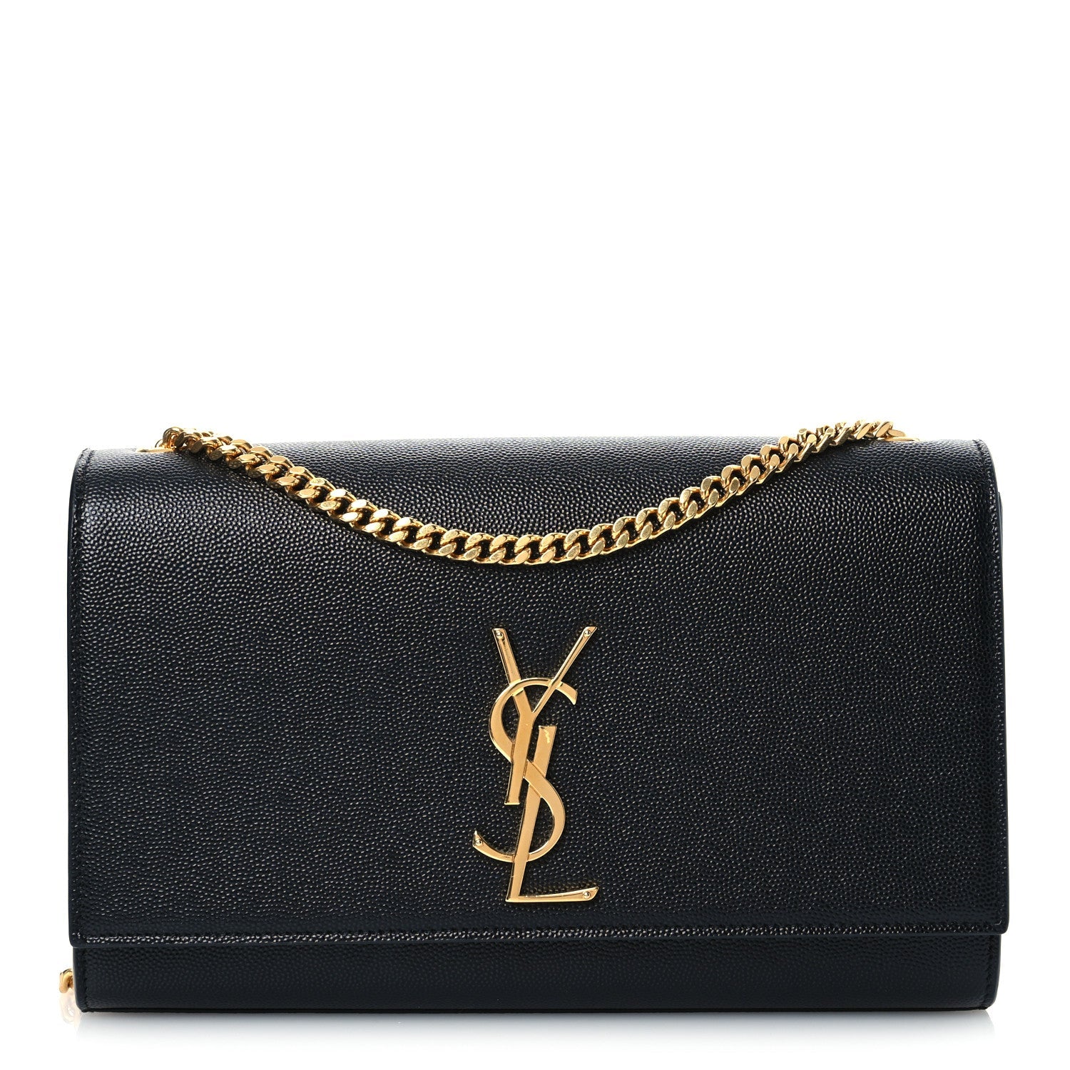 Grain De Poudre Medium Classic Monogram Kate Satchel Black