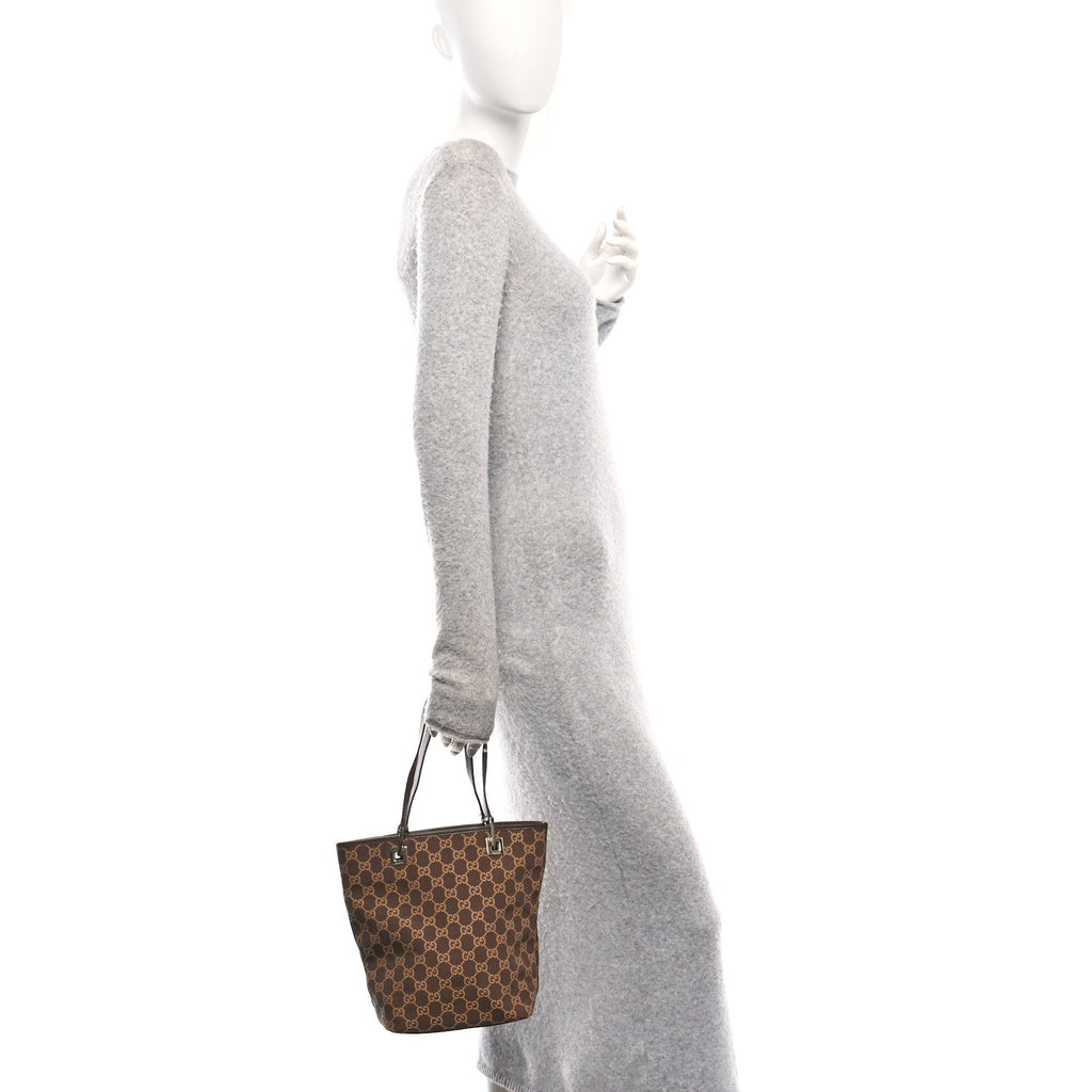 Monogram Small Bucket Tote Brown