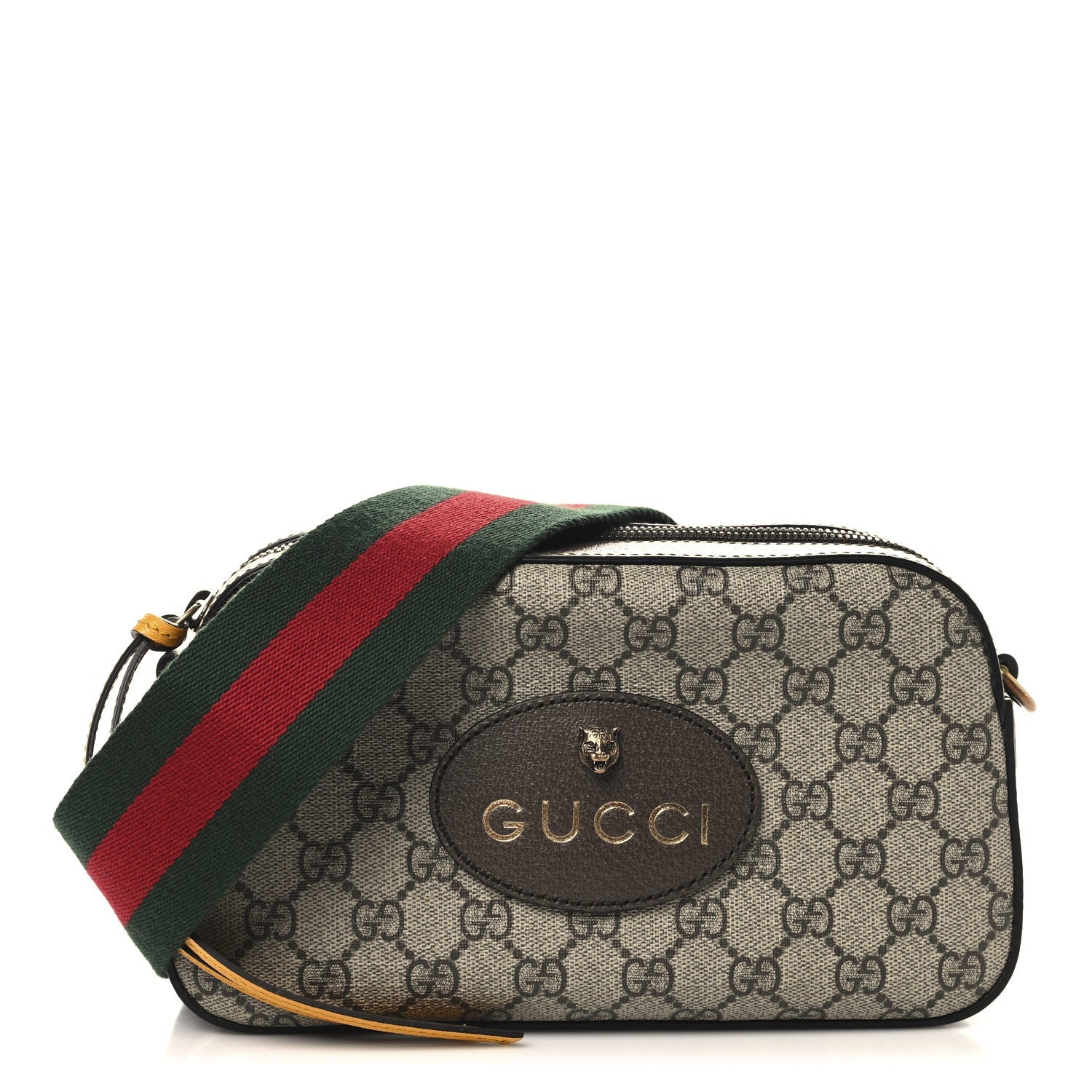 GG Supreme Monogram Web Neo Vintage Shoulder Bag Beige New Acero Crop
