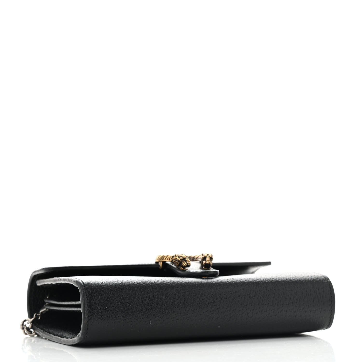 Calfskin Web Mini Dionysus Chain Wallet Black