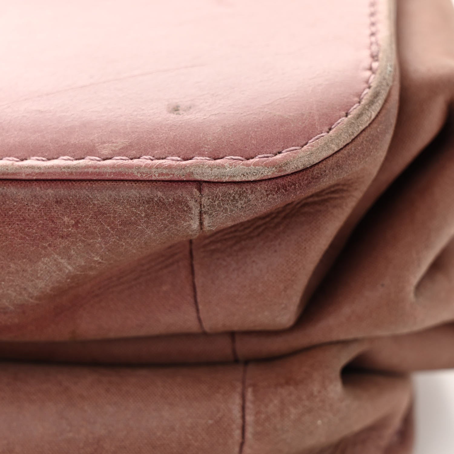 Calfskin Quilted Straight Lined Flap Purple